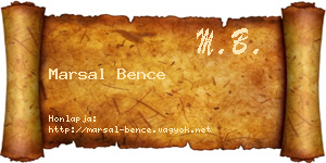 Marsal Bence névjegykártya