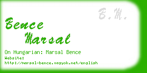 bence marsal business card